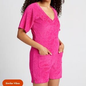 ModCloth Beach Chaser Velour Romper Size Medium